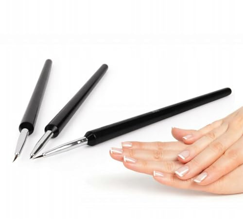 Rosfix Pinsel-Set – 3-teilig | Perfekte Präzision | Geeignet für Gel, Acryl, Hybrid | Für Nagelkunst | Nagelstyling Zubehör