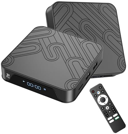 Z8 Pro Android TV Box Android 10/12,WIFI integrato 2,4 GHz+5 GHz e BT5.2,processore quad-core a 64 bit 4K HDR,supporto Android Box da HD 2.0 a 8K,dispositivi di streaming per TV,memoria USB fino a 2TB