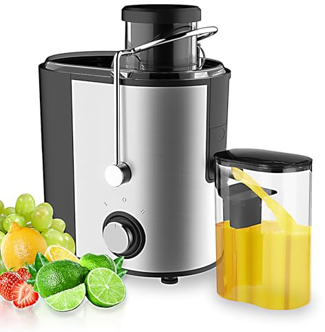 Juicer Machine,600W Juicers Whole Fruit and Vegetable,3-Inch Wide Feed Chute Juicer Machine Stainless Steel, BPA-Free, Easy to Clean