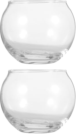 Homoyoyo 2 pièces Verre Boule Transparent Contenant Bougie Verre pour Décoration Maison Bougeoir Unique pour Dîner Romantique et Salon