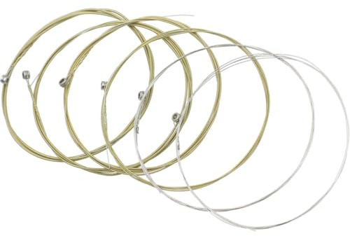 TOYANDONA 6 Cordes de Guitare Folk en Laiton Jeu de Remplacement pour Guitare Acoustique à Cordes Acoustiques Résistance la Corrosion Son Clair et Harmonique