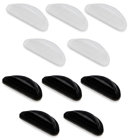 Solvio 10 Pcs Glasses Nose Pads, Soft Silicone Nose Pads for Glasses | Adhesive Anti-Slip Glasses Nose Grips, Stop Glasses Slipping Down Nose, Replacement Nose Pads for Eye Glasses and Sunglasses