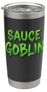 Sauce Goblin Costume BBQ Chef Cooking Sriracha Hot Sauce Cup Stainless Steel Insulated Tumbler