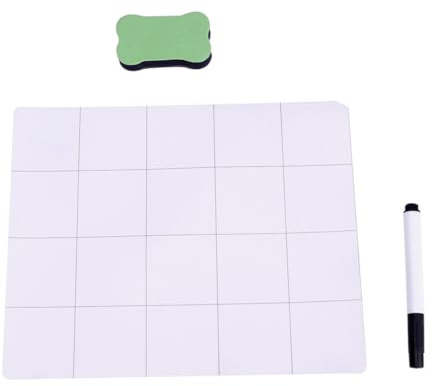 3pcs Small Parts Magnetic Work Pad Rewritable 25x20cm | Rubber and Magnet Build, Organised Screw Classification for Repairs, Includes Writing Pen, Eraser Brush Random Color