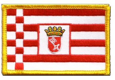 Flaggenfritze Flaggen Aufnäher Deutschland Bremen Fahne Patch + gratis Aufkleber