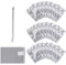 Lictin 200 Pcs Foil Nails Wraps Remover With Cuticle Pusher, Nail Art Soak Off Foil Nail Wraps With Cotton Pad For Acrylic Gel Nail Polish Removal