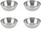 Lot de 4 Bols à Sauce Ronds en Acier Inoxydable