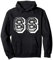 Number 66 Sports Jersey Player #66 Fan FRONT Print Vintage Pullover Hoodie