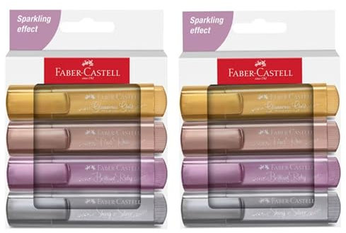 Faber-Castell - Textmarker Textliner 46 Metallic 4 Farben (2x)