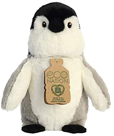 Aurora World Aurora, 35015, Eco Nation, Pinguin, 24cm, Plüschtier, (Grau/Weiß/Schwarz)
