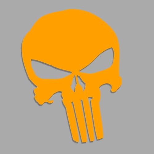 Decus Punisher Totenkopf XL 0287 (orange) // Sticker OEM JDM Style Aufkleber