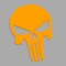 Decus Punisher Totenkopf XL 0287 (orange) // Sticker OEM JDM Style Aufkleber