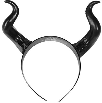 LEORX Dämonenhörner Stirnband Schwarz Teufel Böse Hörner Halloween Stirnband Kopfschmuck Mittelalter Kostüm Zubehör