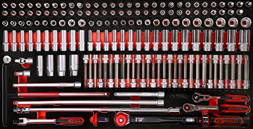 KS Tools 813.0165 3/8'' Steckschlüssel-Satz in Schaumstoffeinlage, 165-tlg