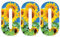 Pack of 3 Sunflower Number Stickers for Wheelie Bins - 0 ideal for Home, Office, Out Door Wheelie Bins V1090 Packwith®