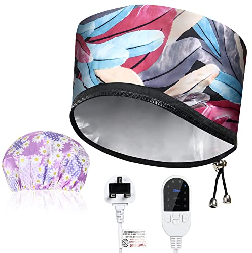 Hair Steamer,Totofac Electric Hair Care Hat Heating Cap with 10 Mode Temperature Control for Hair Spa Home Thermal Treatment Beauty Steamer Cap