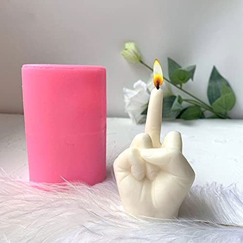 Kerzenformen 3D Hand Finger Kerzenformen|Silikonform Kerzen, Kerzen Formen Silikon für Herstellung Kerzen, Aromasteinen, Schokolade, Seife für Weihnachten Und Partys (Finger-1)