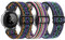 3 packs 20mm Nylon Armband für Samsung Galaxy Watch 5/Galaxy Watch 5 Pro/Galaxy Watch 4 40mm 44mm/Watch 4 Classic 42mm 46mm/Watch 3 41mm/Galaxy Watch 42mm/Active/Active 2/Gear S2 Sport Armband, 20mm