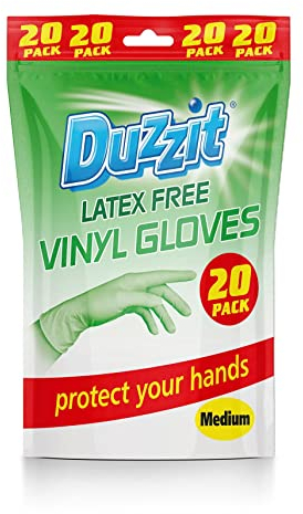 Duzzit Vinyl Gloves Medium 20PK