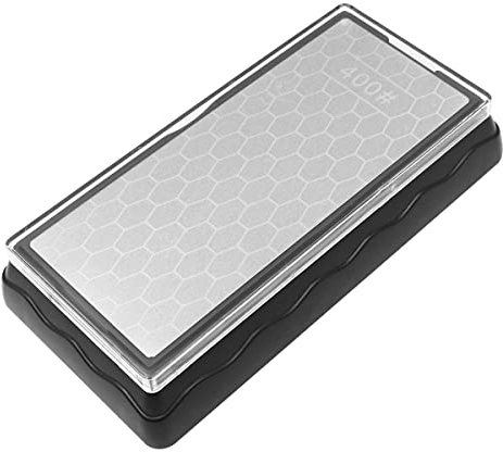 Tiardey 400/1000 Grana a Doppia Faccia Pietra per affilare affilacoltelli diamantati con Base Antiscivolo per coltelli da Cucina Forbici rasoi Spade