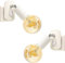 Trango 2er Pack 11-261A LED-Steckerleuchte inkl. je 1x 4 Watt 2500K Gold warmweiß E27 LED Leuchtmittel in Weiß matt *ANNA* Wandleuchte, Leselampe, Nachtlicht, Wandlampe, Küchenlampe, Steckerlampe