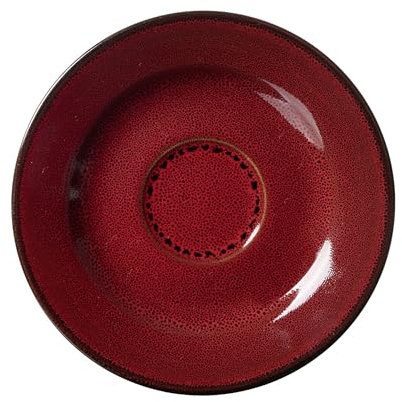 Ritzenhoff & Breker Gambia Espressountertasse, 12 cm, Runde Untertasse mit Farbverlaufstruktur, Reaktivglasur, Passend für Espressotasse (90 ml), Steinzeug, Rot