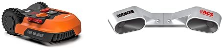 WORX Robot Rasaerba Landroid M700 a Batteria Area di Taglia 700Mq - Wifi - Base a Scomparsa - Carica Laterale - Taglia Fino al Bordo & Landroid Modulo Sensore di Collisione ACS - WA0860, Silver
