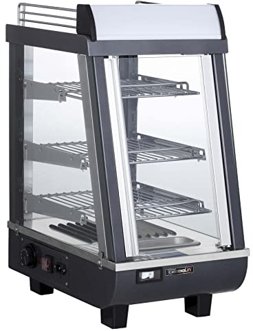 Casselin CVC76L Heizvitrine, Edelstahl, schwarz