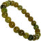 Kaltner Präsente Geschenkidee – Natürliches Edelstein Armband Kugelarmband Kanada Jade Ø 8 mm dehnbar (Stretch Band)