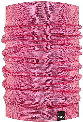 TODO Calda sciarpa per l'inverno, 100% MERINO. Scaldacollo in lana naturale, comoda e traspirante per donna e uomo - Rosa