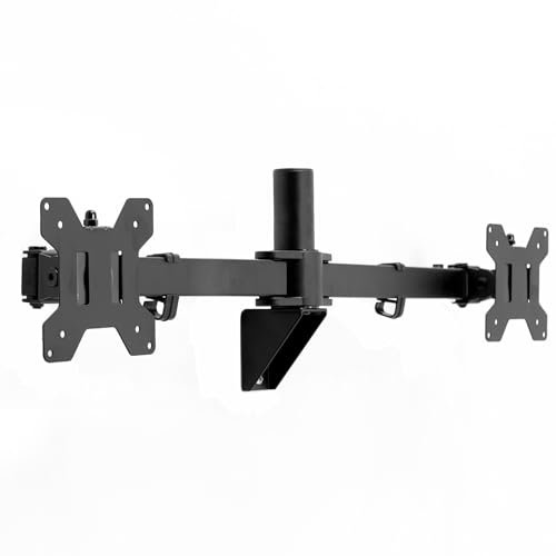 VIVO Soporte de Pared para Monitor LED LCD Dual de 21 a 32 Pulgadas, Brazos telescópicos Resistentes, configuración de Pared empotrada, se Adapta a 2 Pantallas, Negro, MOUNT-TS32B