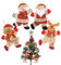 KASESSS 4Stück Weihnachtsbaumschmuck, Lustiger Weihnachten Deko, Anhänger Weihnachtsbaum Deko,Weihnachtsdeko Set,Christbaumschmuck,Weihnachtsfiguren Anhänger mit Elchform,Schneemann,Bär,Weihnachtsmann