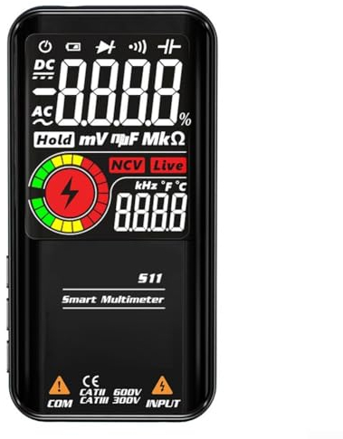 BSIDE S11 Smart-Multimeter, kompakt und tragbar, berührungslos, Wechselspannungssensor, spiegelnd, glänzendes Material (S11-Schwarz)
