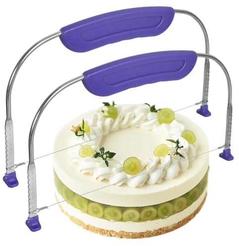 Cake Base Cutter Stainless Steel Cake Crust Separator Wire for Cake Saw with Adjustable Height Suitable for Home Pastry