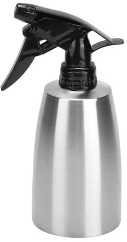 Pulverizador de 400 ml para plantas de acero inoxidable con boquillas ajustables, botella de spray vacía apta para barbacoa/cocinar/lavar las flores al aire libre