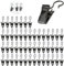 Giantree 50 Stück Gardinen Clips, Gardinenklammern Vorhang Clip Vorhang Klammern mit Haken Metall Klammern Duschvorhanghaken Clips Gardienen Klemme für Vorhänge Fotos Duschvorhang (Schwarz)