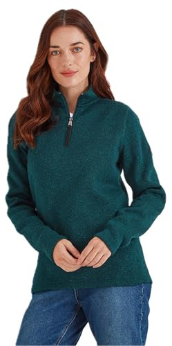 TOG24 Pearson Knitlook Womens Fleece with ¼ Zip Neck