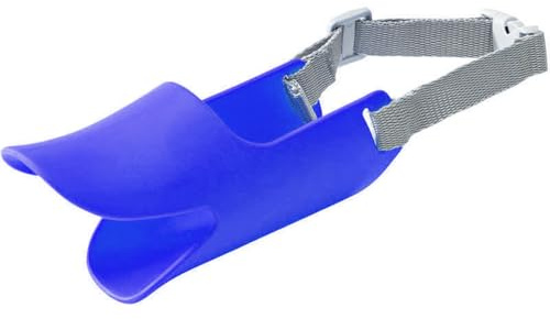 Maulkorb Mittlere and Kleine Hunde Anti-Bite Entenschnabel Form Hund Maulkorb Abdeckung, Weiche Silikon Maulkorb Abdeckung mit verstellbaren Riemen, Fressschutz Hund (Blau)