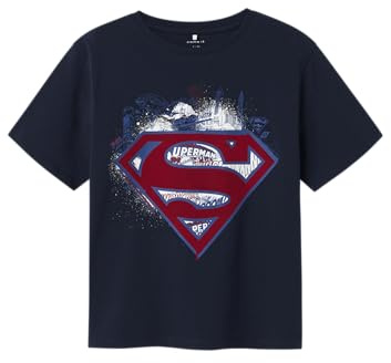 NAME IT Jungen Nkmjags Superman Nreg Ss Top Wab, Navy Blazer, 146-152 EU