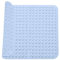 Tapis De Douche, 48 x 48 cm Tapis de Douche Carré Lavable en Machine, Tapis de Bain Antidérapant avec Ventouses, pour Saunas, Salles de Douche, Lavable en Machine, Bleu Clair