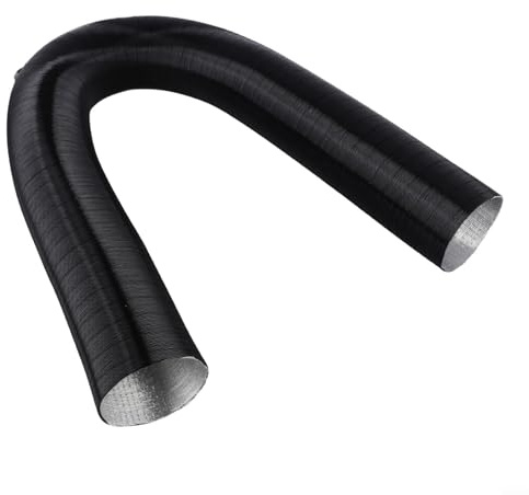 Eawfgtuw Aluflexschlauch für Dieselheizung Ø 75 mm Wohnmobil Wohnmobil Anhänger Standheizung 60/80/100/200/300 cm Schwarz Flammhemmend Stoßfest