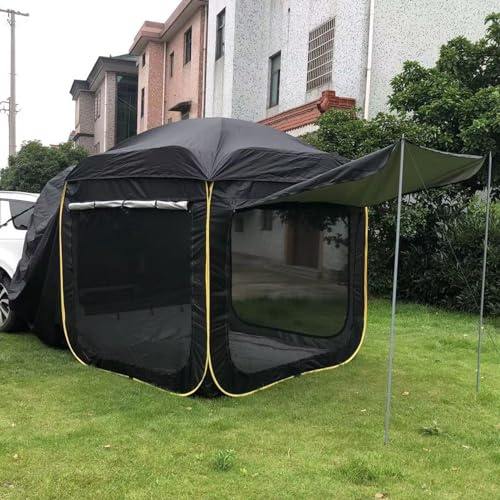 SUV Autozelt Heckzelt Auto Heckklappenzelt, Pop-Up Familienzelt Campingzelt 2-5 Personen Van Autozelt Heckklappe Mit Wasserdichtem Regendach, Geeignetes Familiencamping, Outdoor-Aktivitäten