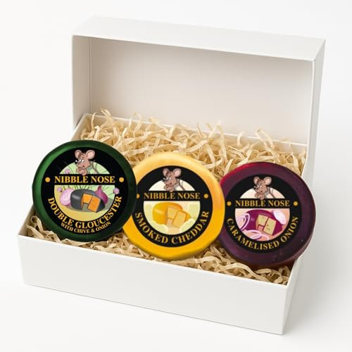 Cheese Selection Gift Set Includes 6x 100g Assorted Wax Truckle Cheeses - Ideal for Cheeseboard, Cheese Gifts for Men, and Women, Food Hamper, Cheeses Hamper (6x)