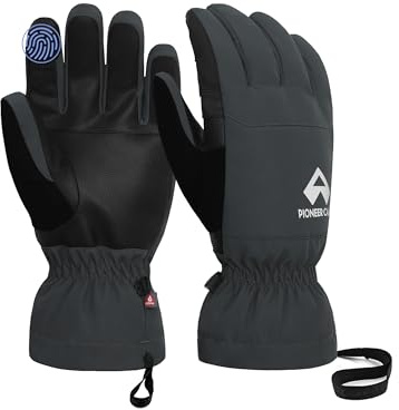 Pioneer Camp Skihandschuhe Primaloft® Gold Isolierung Warme Herren Damen, HIPORA® Wasserdicht Winterhandschuhe Touchscreen Dicke Thermische Wicking Insert, Laufen Skifahren Wandern Radfahren