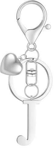 MWOOT Schlüsselanhänger aus Edelstahl, Buchstaben Namensanhänger, Letter Keychain, Geschenk für Männer und Frauen