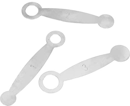 AOWINHIT Flöten-Nivellierring-Pad, Professionelles Premium-Metall-Reparatur-Werkzeug-Set für Flötenwartung und Reparatur, Silberfarben, 3-teilig