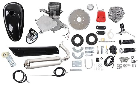 Gearwell Fahrradmotor-Set, 100 cc, motorisierter Fahrradmotor, 2-Takt-Gasmotor-Set, Luftkühlungsmotor-Set für 26-Zoll- und 28-Zoll-Räder