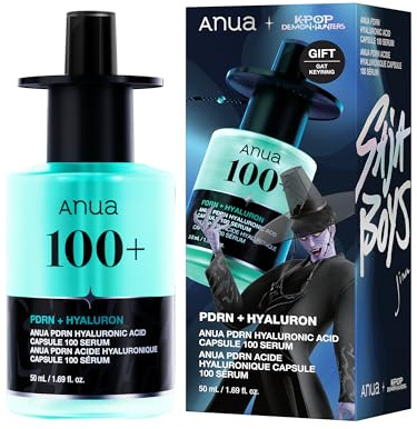 Anua Pdrn Hyaluron Capsule 100 Serum, Kpop Demon Hunters, 50ml | Strahlendes Gesicht mit Lachs-Dna, Feuchtigkeit, Aufpolsternder Effekt, Leichtes Hautgefühl, Glass Skin