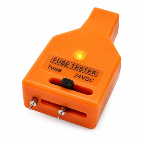 Tester Fusibili Auto 12V con Estrattore per Fusibili Standard e Vetro | 2 in 1, puntale regolabile, indicatore LED, compatto e leggero, per fusibili standard e in vetro