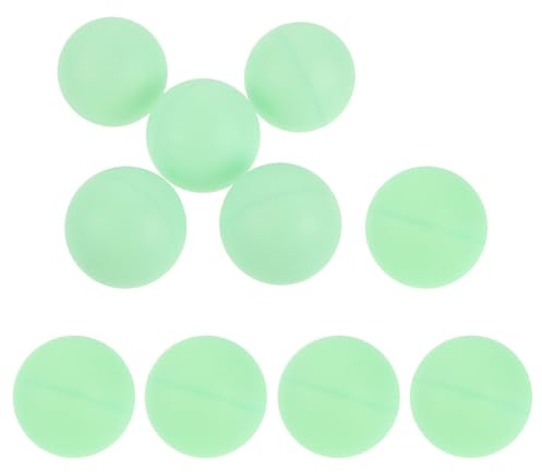 PACKOVE 10 Leuchtende Tischtennisbälle 40mm aus Pp Standardgröße Leuchten im Dunkeln für Outdoor Sport und Strandaktivitäten